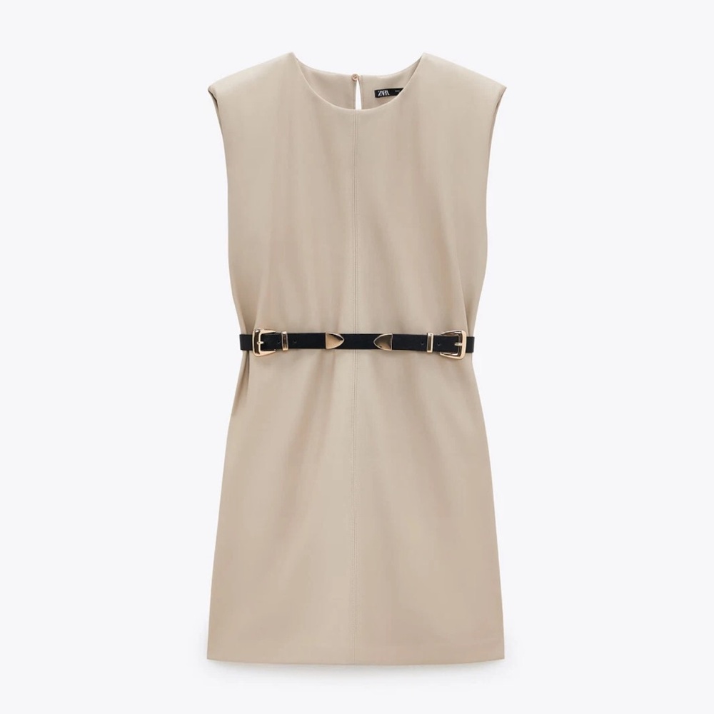 NWT ZARA BLOGGERS FAV FAUX LEATHER DRESS  Size Small